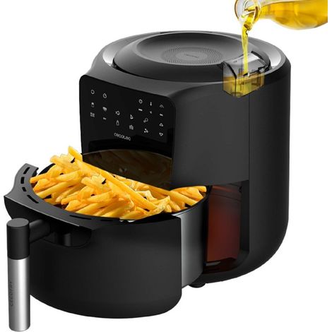 Cecotec Freidora de Aire sin Aceite de 5,5 L Cecofry Rain Air Fryer. 1550 W, Spray de Aceite Incorporado
