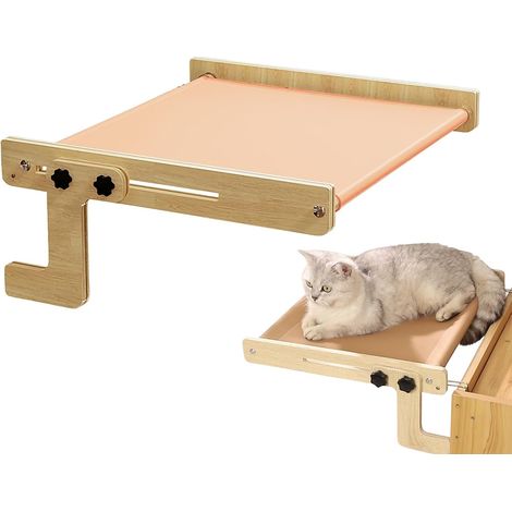 Hamac pour chat Siège en bois sans perçage Siège pour chat (1/5)