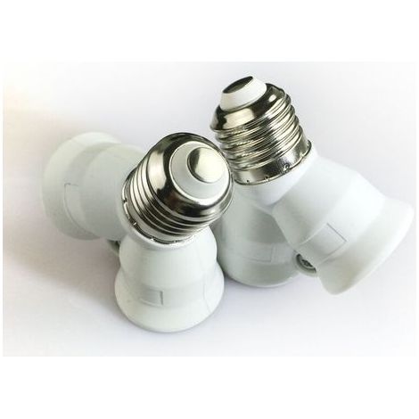 E27 Convertisseur de prises 2 en 1 Adaptateur de base de 2 adaptateurs pour ampoules à LED et ampoules à incandescence et ampoules CFL [Classe énergétique A+] (1/5)