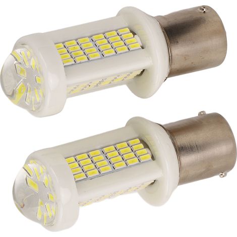 Ampoule LED blanche 3014 6000K 1000LM, culot BA15S universel pour feu arrière de voiture, camion, SUV, quad et moto (1/5)