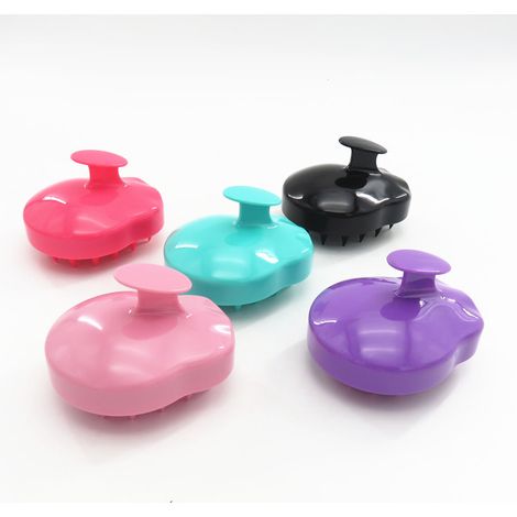 Brosse à shampoing en silicone, brosse de massage du cuir chevelu, peigne à shampoing, peigne de massage et de lissage des cheveux, outil de coiffure (une pièce)