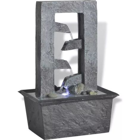 Fuente de interior con luz LED poliresina 15,8x11,8x24 cm DEC020758 (1/5)