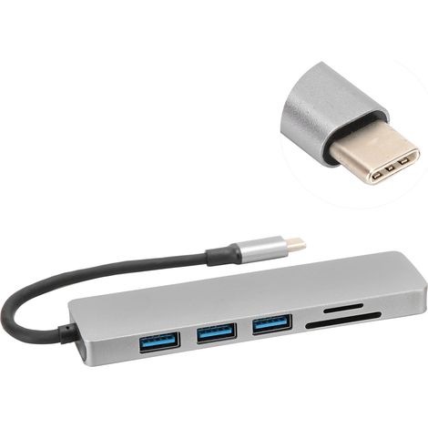 Hub Adaptateur 6 en 1 USB-C vers HDMI avec Ports USB 3.0 et Audio (1/5)