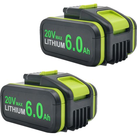 Batterie, capacité 6000mAh, compatible avec les outils 20V, 2PACK 6.0Ah (1/2)