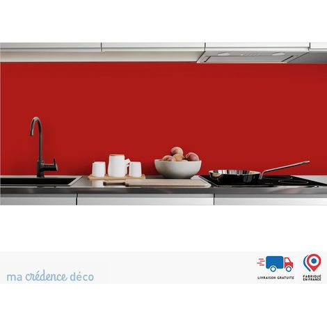 Crédence : Rouge carmin RAL 3002 - Alu composite - 120 - 60 (1/3)