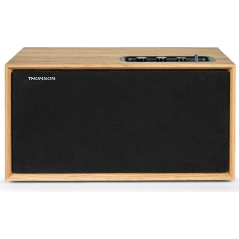 Aquí tienes un bonito altavoz Bluetooth con una caja de madera con una acústica ideal. Con sus potentes graves y sus agudos ajustables de forma indepe