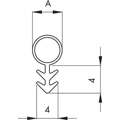 25M Puerta Sello 104 Forma F. Ř 8 Mm 3 Mm De Silicona