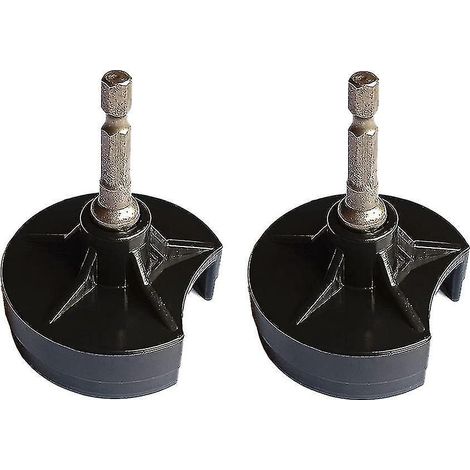 Strickmaschinenadapter (2er-Set) mit sechseckigem Stahlbohrer (schwarz) (1/4)