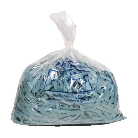 Material de injerto de caucho, 140 mm de largo, 6 mm de ancho, bolsa de 1 kg, aproximadamente 1800-1900 piezas, color verde. (1/5)