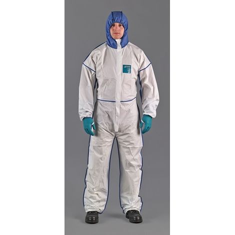 ANSELL Schutzoverall AlphaTec® 1800 Comfort Gr.XL weiß/blau PSA III ANSELL