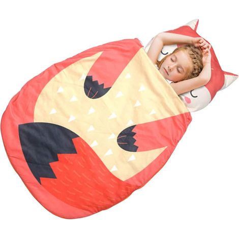 Sac de couchage pour enfant 3 en 1 Renard Rouge 87 cm x 58 cm Enfants Unisexe