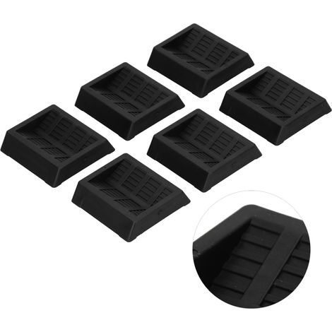 6 Stück Gummigleiter für Möbelrollen, geeignet für Betten, Stühle, Schränke, Sofas und Kleiderschränke, schwarz (1/5)