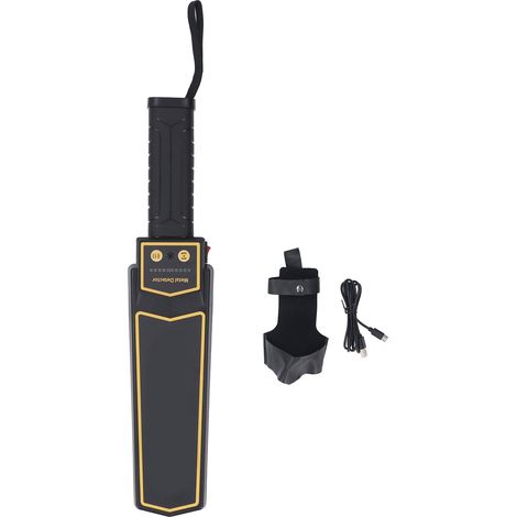 Handheld Metal Scanner High Sensitivity Visual Audible Rechargeable Metal Detector for Airports Schools Museums 5V1A