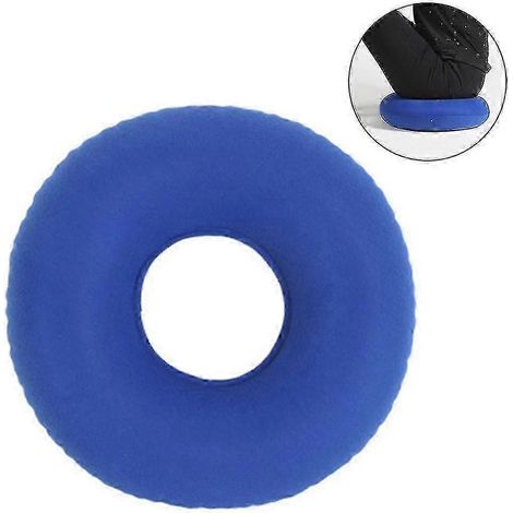 Coussin de siège gonflable bleu pour hémorroïdes - oreiller beignet de soulagement,blue (1/5)