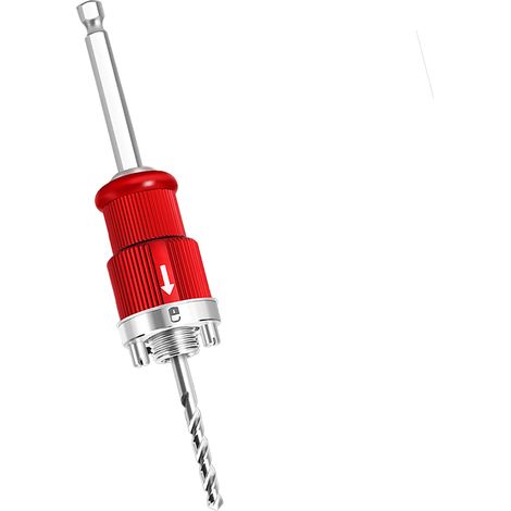 Schnellverschluss-Lochsägenschaftadapter, 10 mm selbstsichernder Sechskantschaft, Schnellkernbohr-Verbindungsstange für Rohrverlängerung und Abisolierung. (1/5)