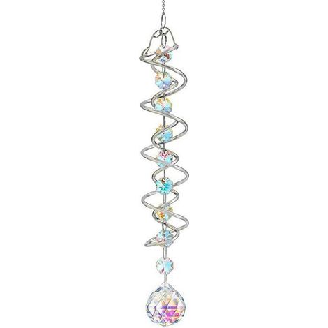 Attrape-soleil cristal - 1 pièce, 45cm carrelage éolien reflets lumière pour fenêtre maison jardin mariage - Type Étiquette