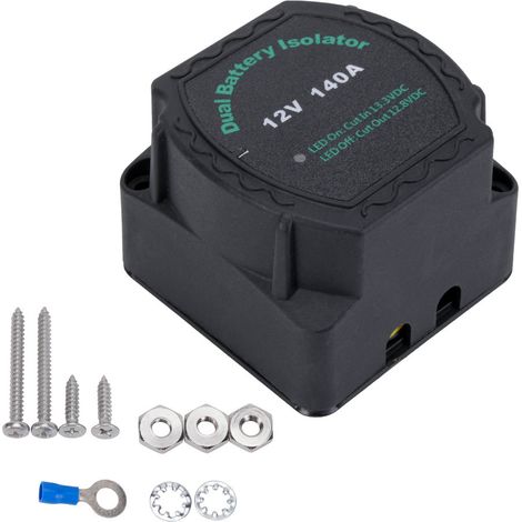 Isolateur de batterie double 12 V 140 A pour voitures et yachts, contrôleur de batterie intelligent, relais de conversion VSR (1/5)