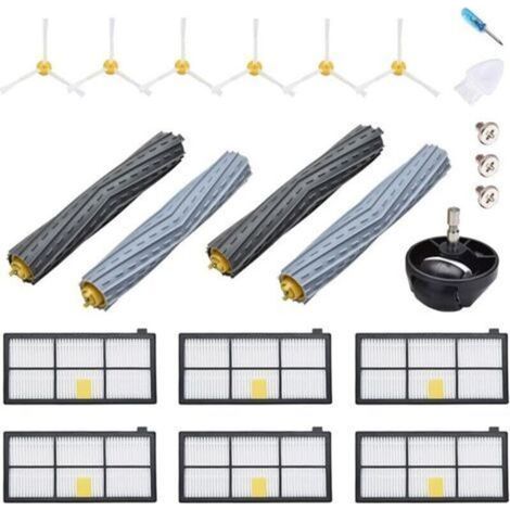 Accessoire pour iRobot Roomba 800 900 980 960 971 895 860 824 880 2x Filtre HEPA 6x brosses latérales 4x Brosse à Rouleau 1x Roue (1/5)