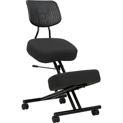 HOMCOM Sedia Ergonomica Posturale Regolabile in Rete Nero (1/5)