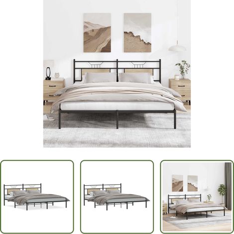 Sommier à lattes - Cadre de lit sans matelas chêne sonoma 183x213 cm