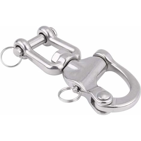 Swivel Swivel Snap Hook, 316 Stainless Steel Quick Links Quick Release Spring Hook for Sailboat Boats Halyard(128mm)