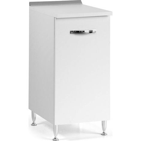 Base cucina 40x50x85 cm in legno bianco frassinato con un’anta - Foligno
