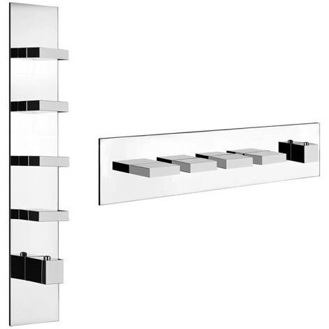 Gessi Rettangolo, juego listo para montar con 4 vías separadas,