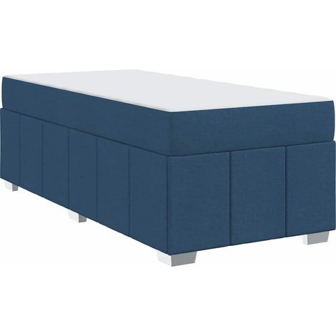 Bettgestell mit Matratze Blau 80 x 200 cm Stoff vidaXL (1/5)