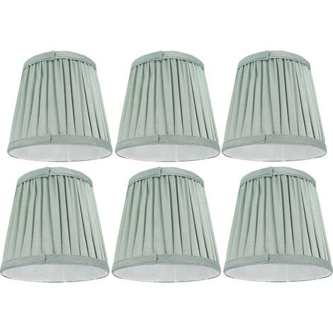 6er-Set moderne Wandlampenschirme aus Stoff, Lampenabdeckungen für Kronleuchter, Grün