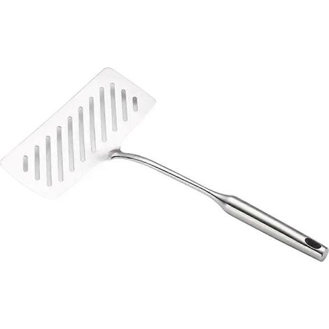 Spatules à poisson extra larges en acier inoxydable 304, pelles à steak, retourne-poisson, ustensiles de cuisine biseautés à fentes (1/5)