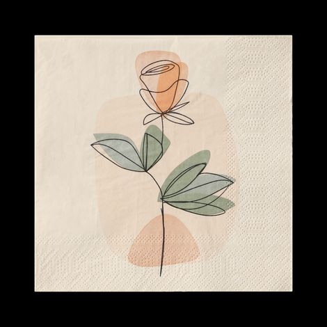Eglo Servietten Motiv Blume Mahuli rosa bunt 17 x 17 cm - 20er Pack Servietten (1/3)