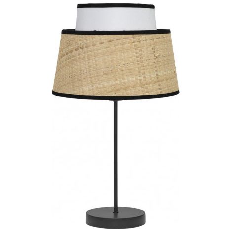 FABRILAMP Lampada da tavolo modello IJA rifinita in bianco/naturale modello 1luz