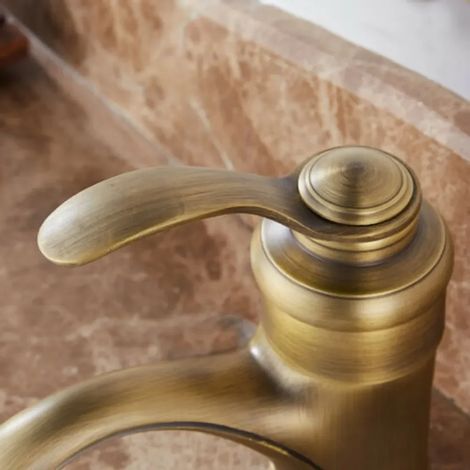 Rubinetto per lavabo, rubinetto per lavabo, miscelatore monocomando, stile antico (1/4)