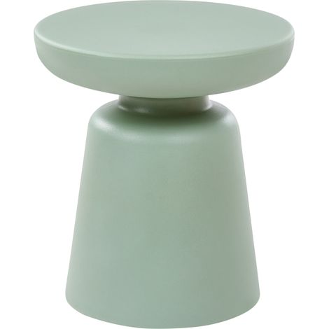 Mesa auxiliar elegante redonda de material sintético para interior y exterior resistente óxido agua ø 31 cm verde Tofet (1/5)