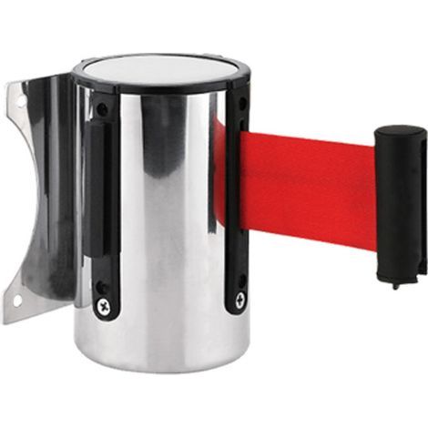 Barrière Extensible Barrière de File D'attente en Acier Inoxydable Bande de Délimitation Extensible Montage au Mur Ruban Barrière Sécurité Contrôle du Flux de Personnes Système Rouge (1/5)