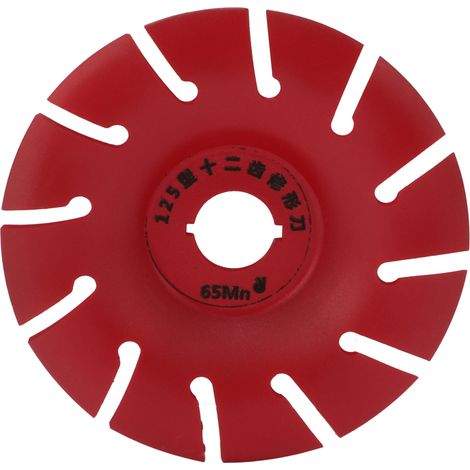 Disque de sculpture sur bois roue de façonnage 125mm en acier inoxydable 12T accessoire pour meuleuse d'angle rouge (1/5)