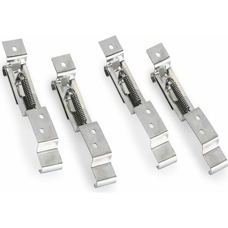 4 pièces support de plaque d'immatriculation de voiture pince de plaque d'immatriculation de remorque/support de licence paire ressort en acier inoxydable-DOU