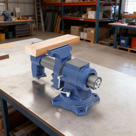 Profi Schraubstock drehbar groß - 125mm Spannweite -,zwei Achsen Rotation 360°