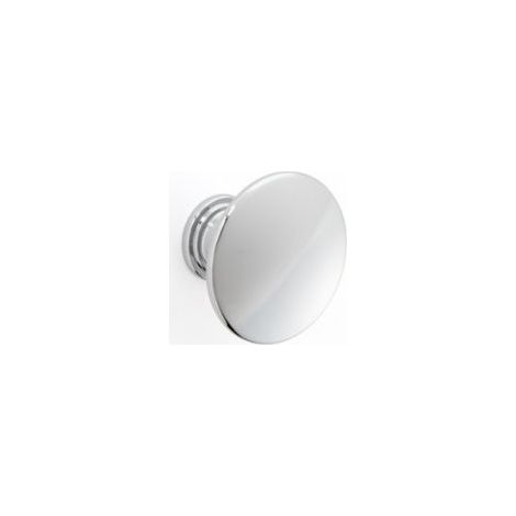 Pomello arredo bagno tipo Bottone finitura cromato lucido diametro 35 mm profondità 23 mm in Pvc