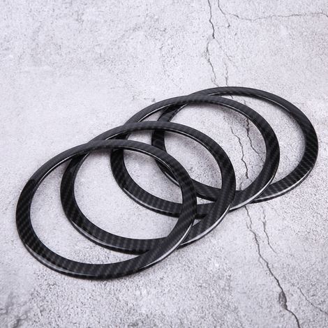 4 Türlautsprecherringe in Carbonfaser-Optik für BMW 3er F30 GT F34 (2013–2018), schwarze Zierleiste (1/5)