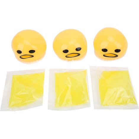 Jouet à Presser Œufs Vomi Jaune Anti-Stress Détente Blague Fête Décompression (1/5)