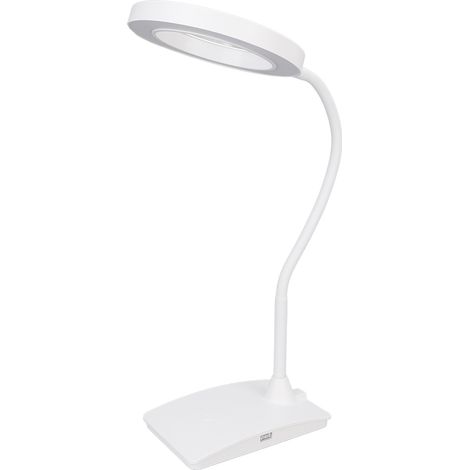 Lampe de bureau LED flexible avec gradation continue, 3 modes de couleur, protection des yeux, USB pour étude et manucure, blanc (1/5)
