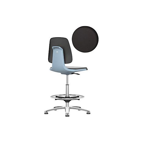 Silla giratoria de trabajo LABSIT  con tacos y estribo circular