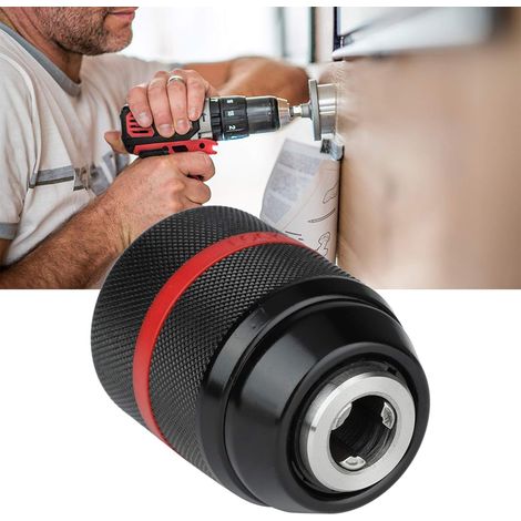 Mandrin de perceuse sans clé, mandrin de perceuse à main 1/2-20UNF Mount 0.04-0.51in Mandrin auto-serrant à plusieurs fins (1/5)