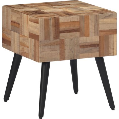 Table d'appoint 40x40x45 cm teck de récupération massif (1/5)