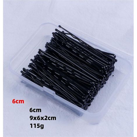 une Bote De Pinces Cheveux Noires, 100 Pinces Cheveux Ondules, Pingles Cheveux En Mtal, Pinces Cheveux Pour Enfants Et Filles De 6 Cm, Salon D (1/4)