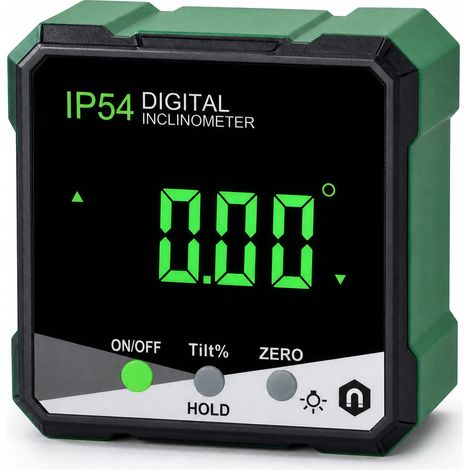 Inclinomètre Numérique IP54 Écran LCD pour Mesure 58 mm Vert (1/5)