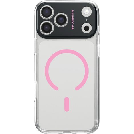 SBS iPhone 17 Pro Max Hülle – Transparent Pink, MagSafe
