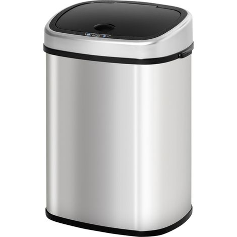 Bidone automatico 58 L in acciaio inox con sensore a infrarossi, argento, 40,9 x 28,9 x 68 cm (1/5)