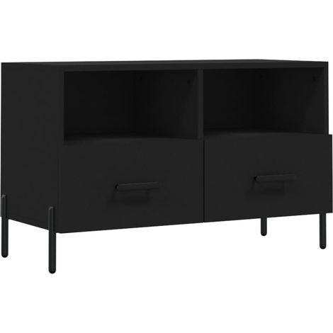 Maison Exclusive - TV-Schrank Schwarz 80x36x50 cm Holzwerkstoff